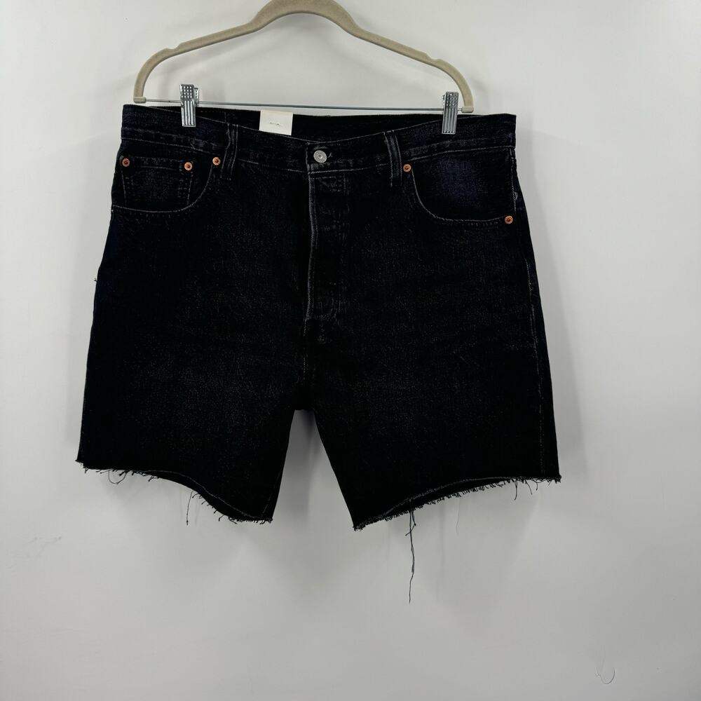 NWT Levis 501 black denim cutoff shorts